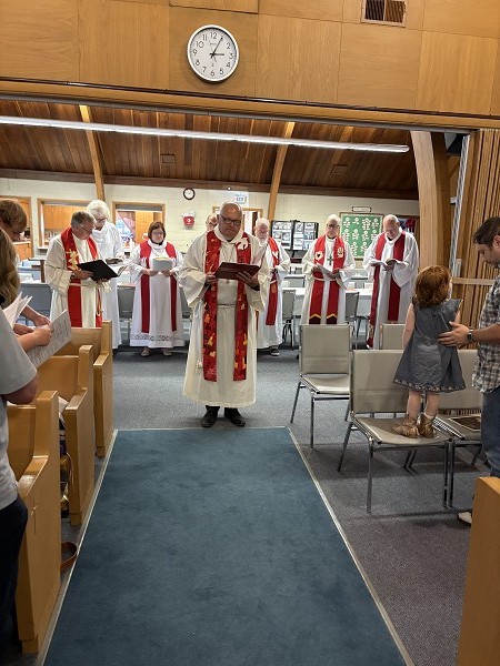 Bishop Greg Busboom leading the processional
